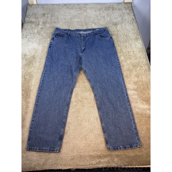 Wrangler Other - Wrangler Mens Jeans 44X32 Blue Straight Leg Regular Fit B437